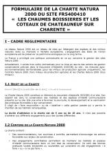 Charte N2000 des Chaumes Boissières et coteaux de Châteauneuf
